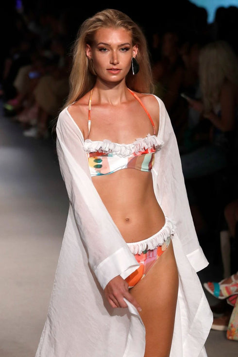 Shan Jasmine Bandeau Bikini Top With Fringes
